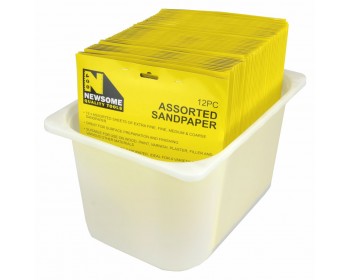 Tub of 230mm x 280mm Assorted Grit Sandpaper Sheets (12pc)